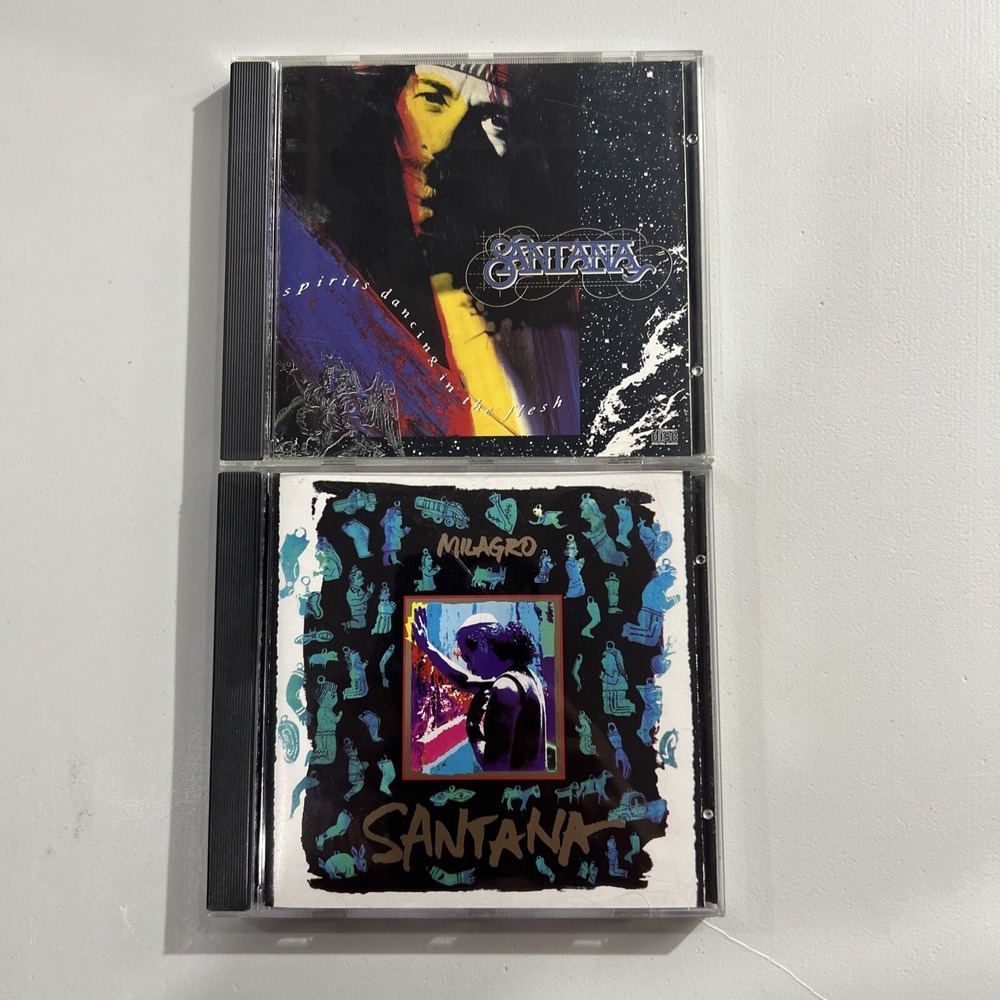 Santana Lot of 2 CD's Milagro D124813 & Spirits Dancing In The Flesh CK46065‎